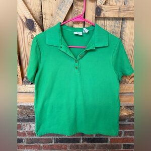 Women’s short sleeve polo collared top